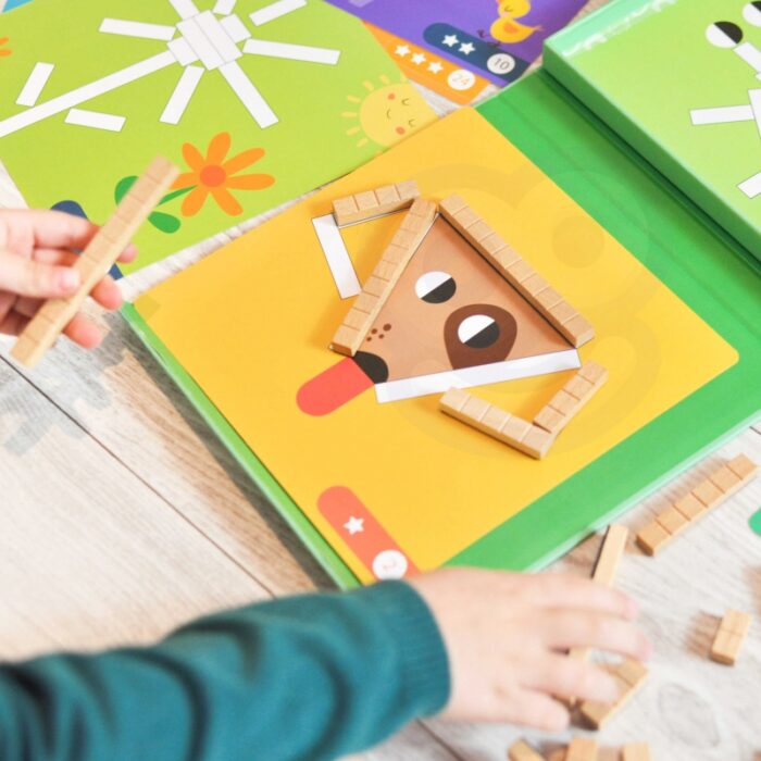 TOOKY TOY Układanka Gra Logiczna Łamigłówki Klocki Magnetyczne dla Dzieci 49 el. - obrazek 5