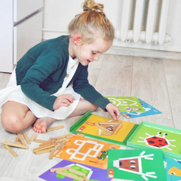 TOOKY TOY Układanka Gra Logiczna Łamigłówki Klocki Magnetyczne dla Dzieci 49 el. - obrazek 7