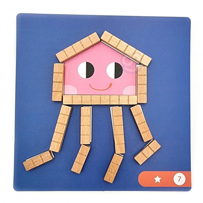 TOOKY TOY Układanka Gra Logiczna Łamigłówki Klocki Magnetyczne dla Dzieci 49 el. - obrazek 10