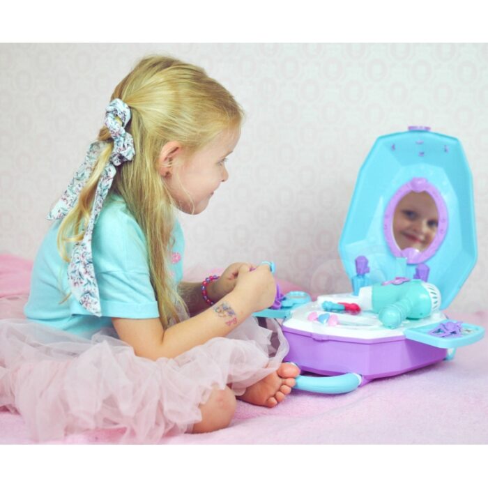 WOOPIE Toaletka dla Dziewczynki 2w1 Salon Piękności w Walizce - obrazek 6