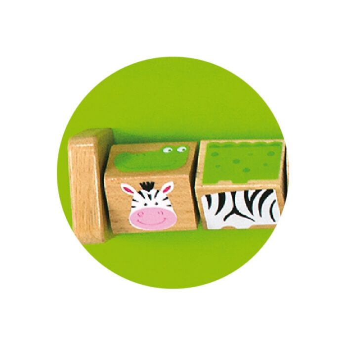 VIGA Tablica Edukacyjna Manipulacyjna Sensoryczna Drewniana Krokodyl Certyfikat FSC Montessori - obrazek 5