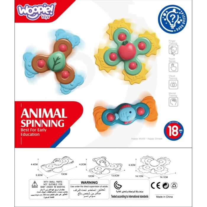 WOOPIE BABY Spiner Zabawka Sensoryczna Edukacyjna 3w1 Kolorowe - obrazek 12