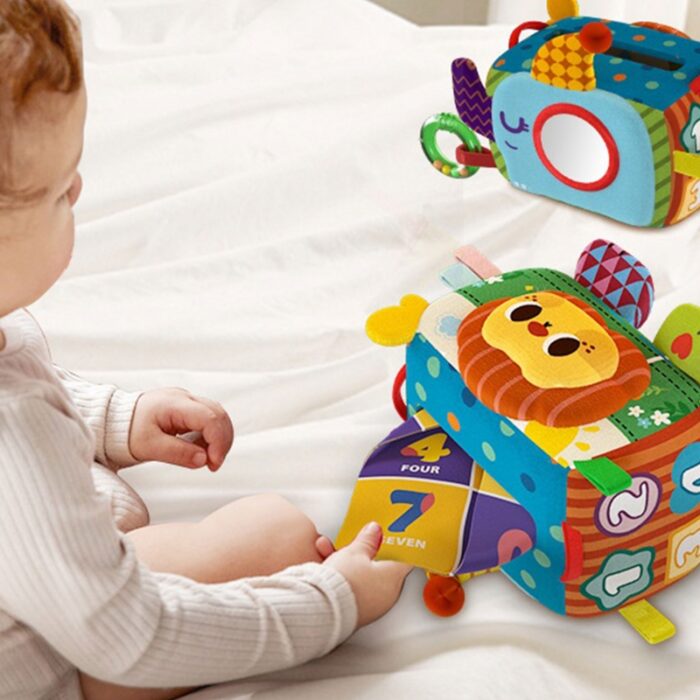 WOOPIE BABY Zabawka Edukacyjna Sensoryczna Pani Metka Pudełeczko Chusteczek - obrazek 12