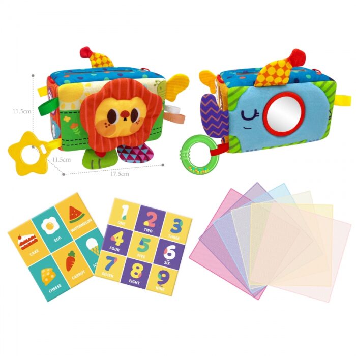 WOOPIE BABY Zabawka Edukacyjna Sensoryczna Pani Metka Pudełeczko Chusteczek - obrazek 13