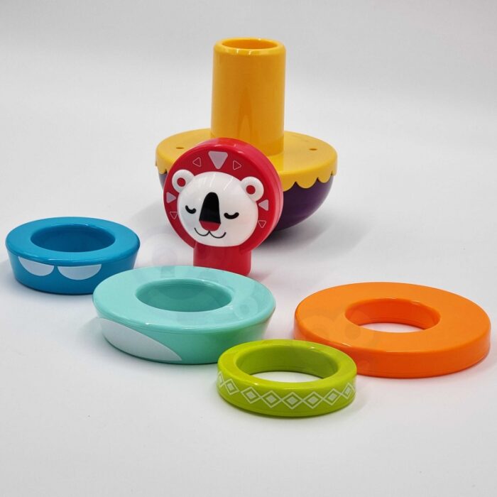 WOOPIE BABY Zabawka Sensoryczna Układanka Piramidka dla Niemowląt 6 el. - obrazek 7