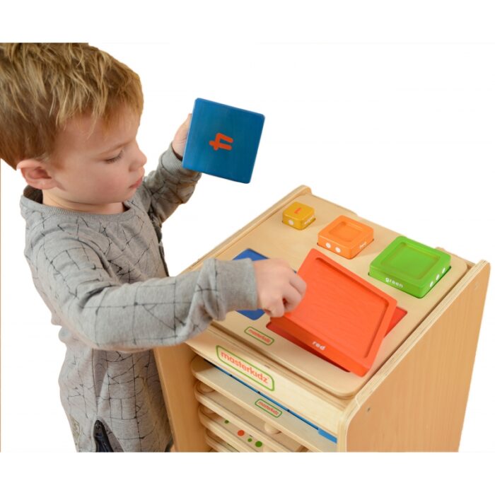 MASTERKIDZ Piramidka Drewniana Edukacyjna Liczenie Kolory Montessori - obrazek 2