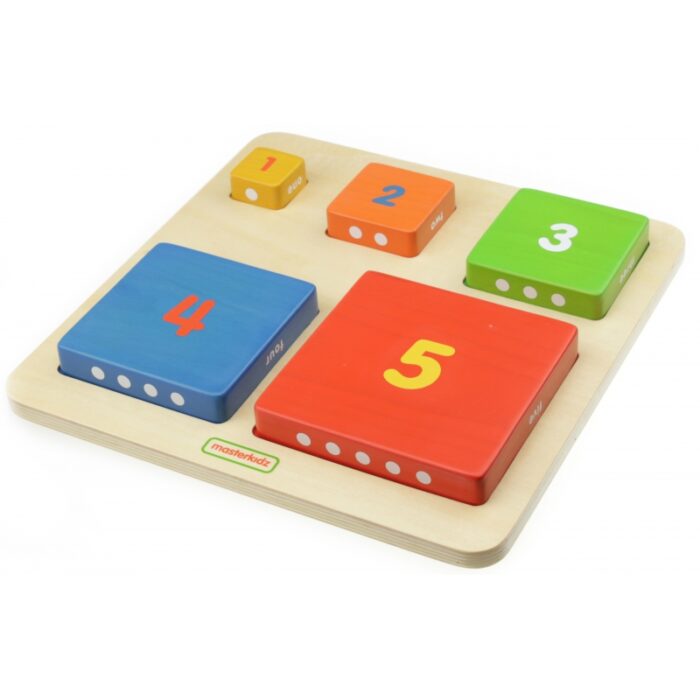 MASTERKIDZ Piramidka Drewniana Edukacyjna Liczenie Kolory Montessori - obrazek 6