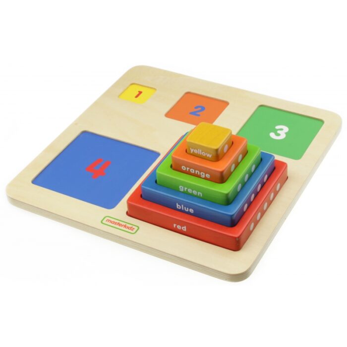 MASTERKIDZ Piramidka Drewniana Edukacyjna Liczenie Kolory Montessori - obrazek 7