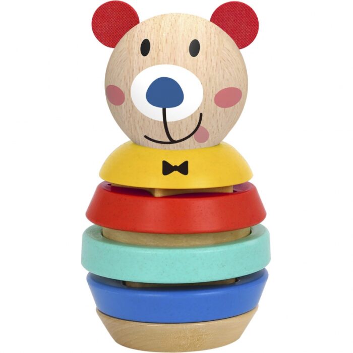 TOOKY TOY Drewniana Układanka Piramidka Kształty Miś 11 el. - obrazek 15