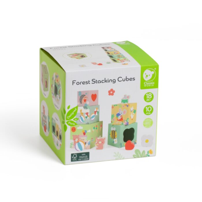 CLASSIC WORLD Układanka Kostki Box Leśna Piramidka 10 el. FSC - obrazek 10