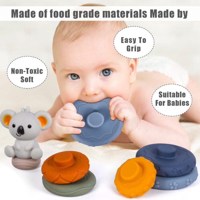 WOOPIE BABY Zestaw Edukacyjna Piramidka Koala 2w1 Gryzak - obrazek 3