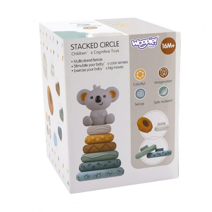 WOOPIE BABY Zestaw Edukacyjna Piramidka Koala 2w1 Gryzak - obrazek 7