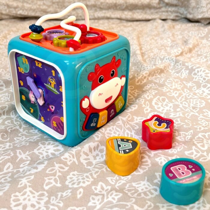 WOOPIE BABY Interaktywna Kostka Sensoryczna Edukacyjna Montessori Sorter 6w1 - obrazek 4