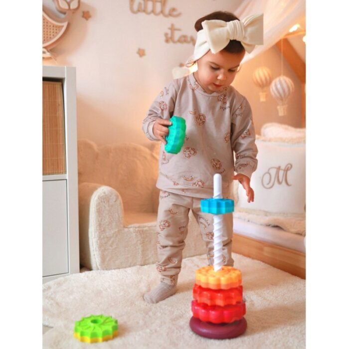WOOPIE BABY Edukacyjna Piramidka Zakręcona Wieża - obrazek 3