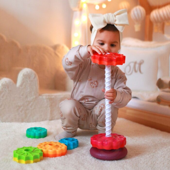 WOOPIE BABY Edukacyjna Piramidka Zakręcona Wieża - obrazek 4