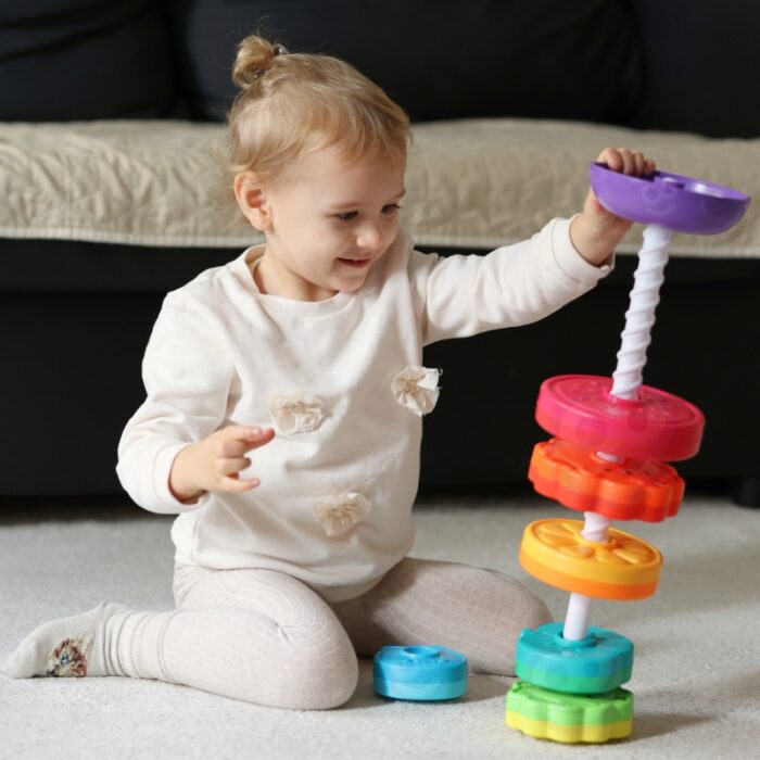 WOOPIE BABY Edukacyjna Piramidka Zakręcona Wieża Zwierzątka - obrazek 2