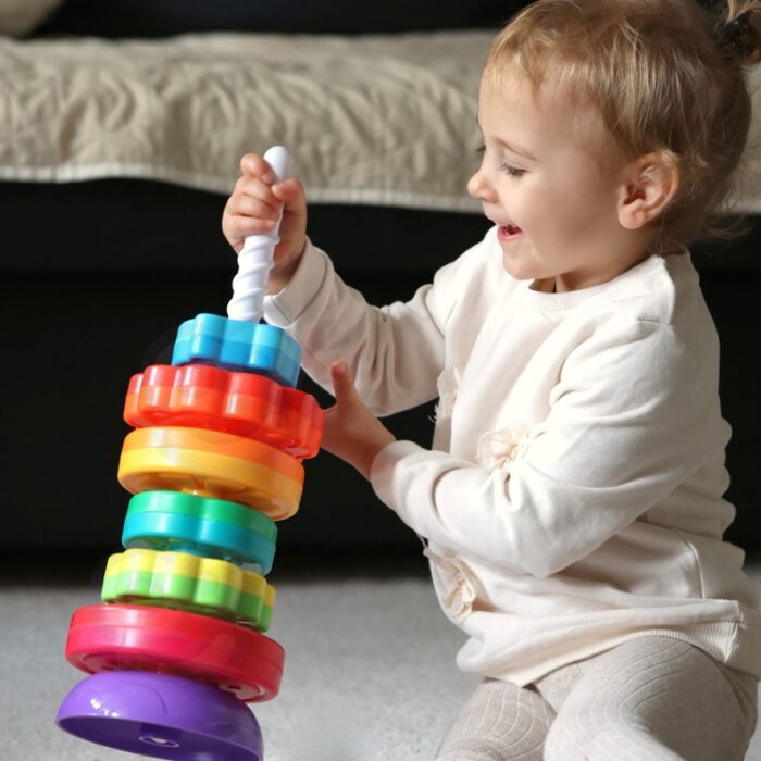 WOOPIE BABY Edukacyjna Piramidka Zakręcona Wieża Zwierzątka - obrazek 4