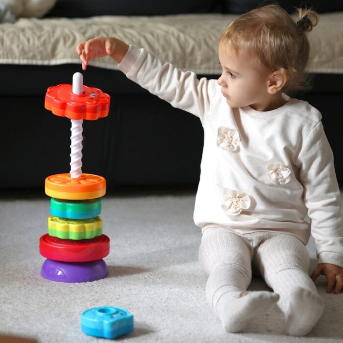 WOOPIE BABY Edukacyjna Piramidka Zakręcona Wieża Zwierzątka - obrazek 5