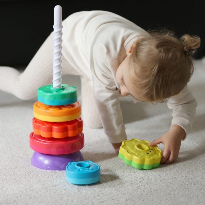 WOOPIE BABY Edukacyjna Piramidka Zakręcona Wieża Zwierzątka - obrazek 6