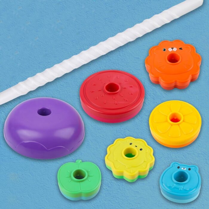 WOOPIE BABY Edukacyjna Piramidka Zakręcona Wieża Zwierzątka - obrazek 10