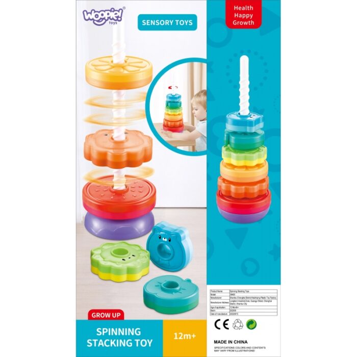 WOOPIE BABY Edukacyjna Piramidka Zakręcona Wieża Zwierzątka - obrazek 12