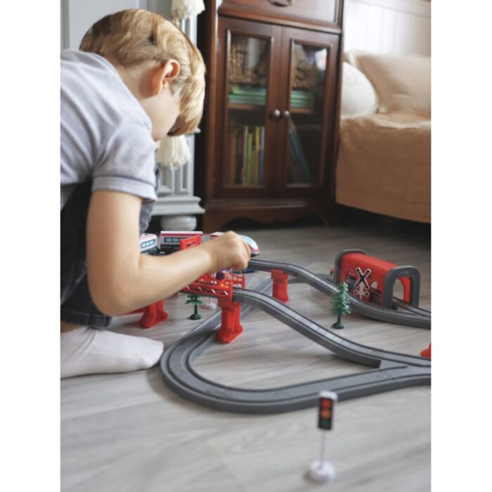 WOOPIE Kolejka Elektryczna Tor Most Tunel 80 el. - obrazek 5