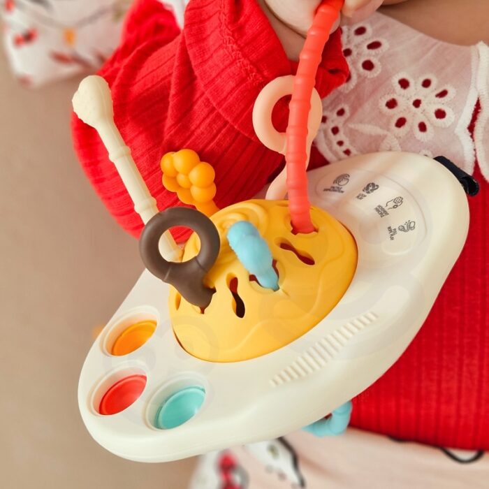 WOOPIE BABY Zabawka Sensoryczna Montessori Gryzak Grzechotka Wielofunkcyjny UFO - obrazek 5