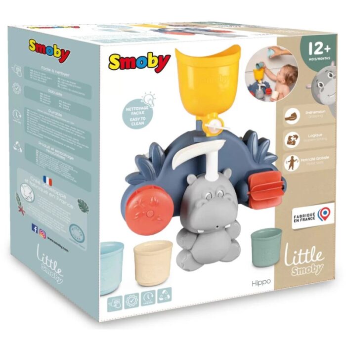SMOBY Little Zabawka Motoryczna dla Dzieci Hipopotam do Kąpieli - obrazek 8
