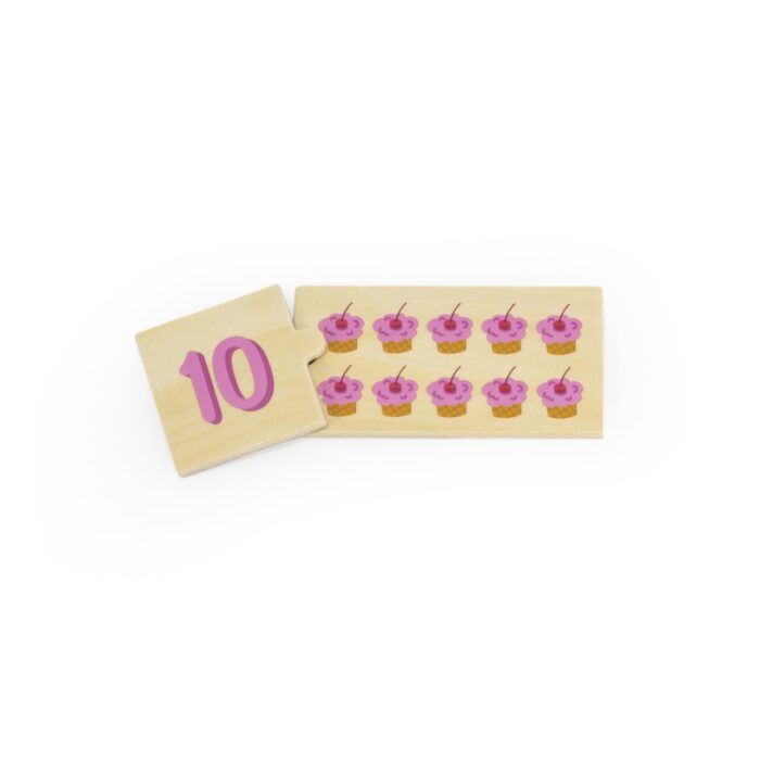 VIGA Zestaw Drewniane Puzzle Dopasuj Liczby Układanka Montessori - obrazek 5