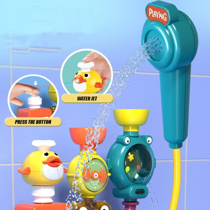 WOOPIE BABY Zabawka do Kąpieli Kranik Prysznic Fontanna Przelewowa Kaczuszka - obrazek 2
