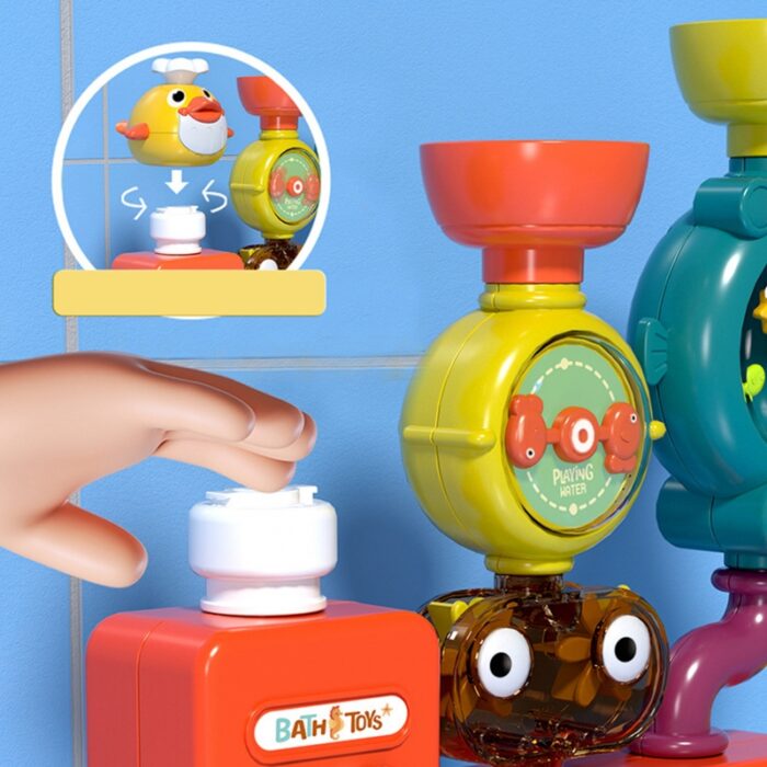 WOOPIE BABY Zabawka do Kąpieli Kranik Prysznic Fontanna Przelewowa Kaczuszka - obrazek 4