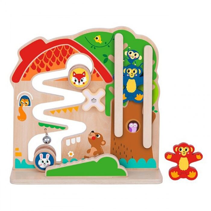 TOOKY TOY Drewniana Tablica Manipulacyjna Montessori Labirynt - obrazek 3
