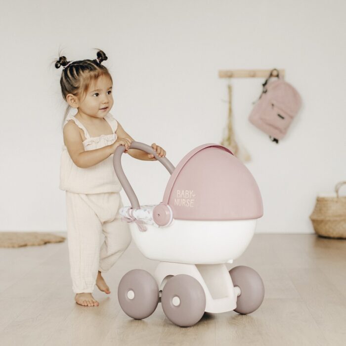SMOBY Baby Nurse Wózek Głęboki dla lalki z plastikowym daszkiem - obrazek 2