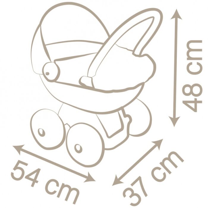 SMOBY Baby Nurse Wózek Głęboki dla lalki z plastikowym daszkiem - obrazek 8