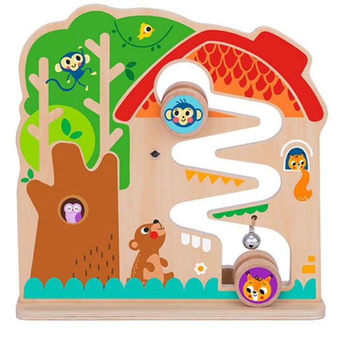 TOOKY TOY Drewniana Tablica Manipulacyjna Montessori Labirynt - obrazek 4