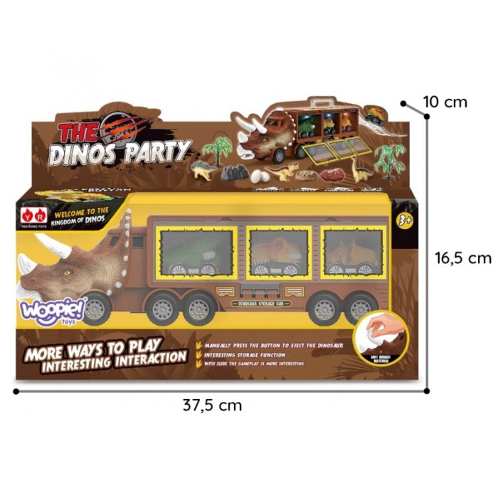 WOOPIE Cięzarówka Dinozaur z Wyrzutnią i Samochodzikami 15 el. - obrazek 13