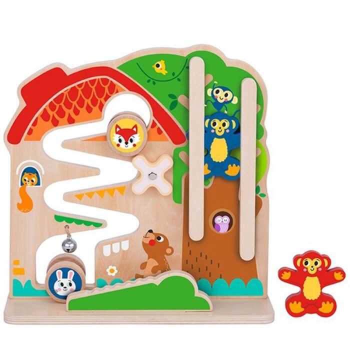 TOOKY TOY Drewniana Tablica Manipulacyjna Montessori Labirynt - obrazek 6