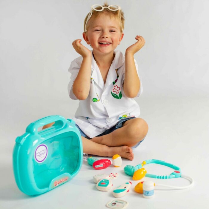 WOOPIE Zestaw Lekarski Mały Lekarza Doktor w Walizce Światło Dźwięk + Akc. - obrazek 4