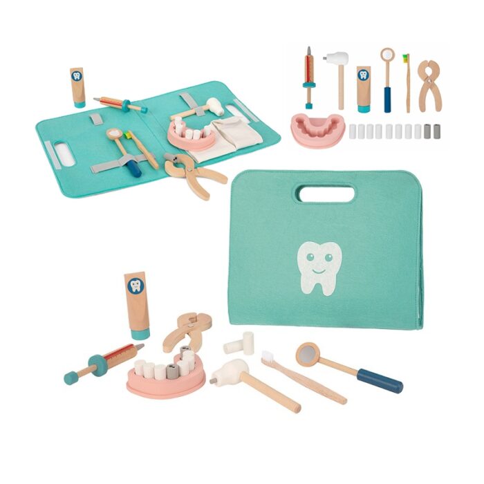TOOKY TOY Zestaw Małego Dentysty Walizka Lekarza 19 el. FSC - obrazek 8