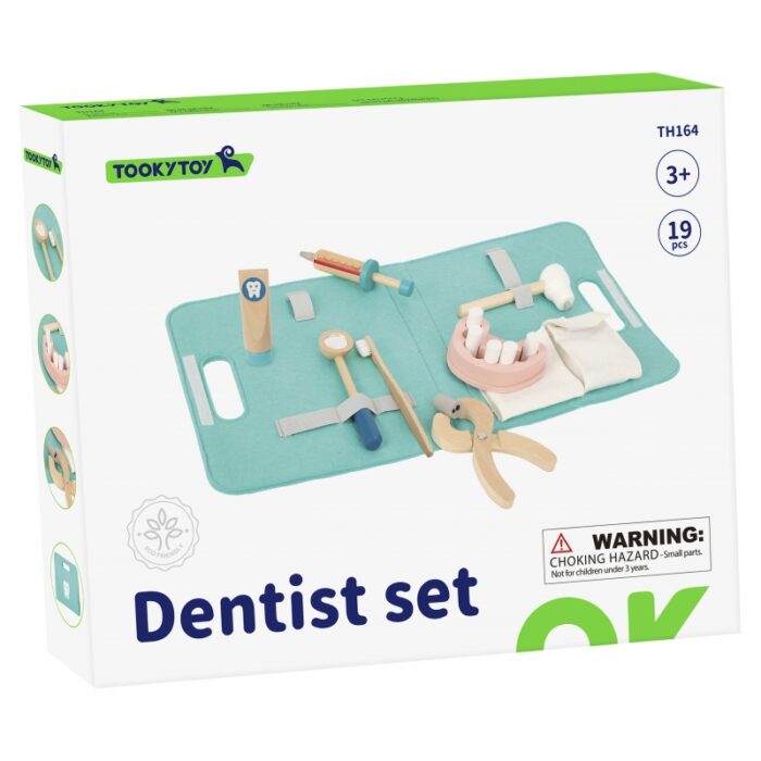 TOOKY TOY Zestaw Małego Dentysty Walizka Lekarza 19 el. FSC - obrazek 14