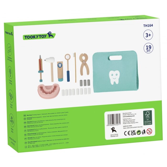 TOOKY TOY Zestaw Małego Dentysty Walizka Lekarza 19 el. FSC - obrazek 15