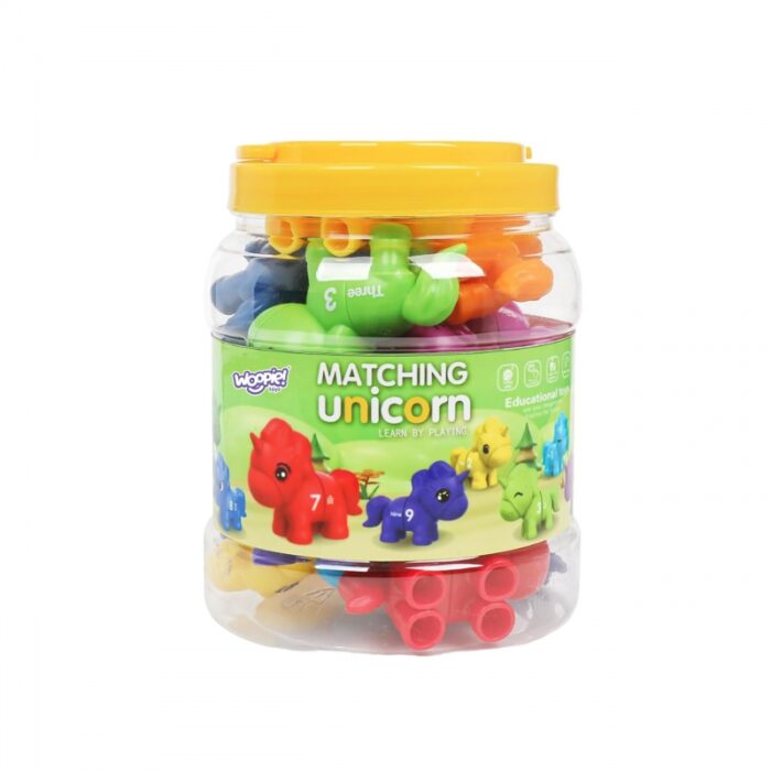 WOOPIE Zestaw Nauka Liczb Kolorów Montessori Figurki Jednorożce do Składania "Dopasuj Cyferki" 13 el. - obrazek 14