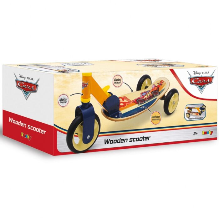 SMOBY Hulajnoga Trójkołowa Cars Auta Drewniana - obrazek 7