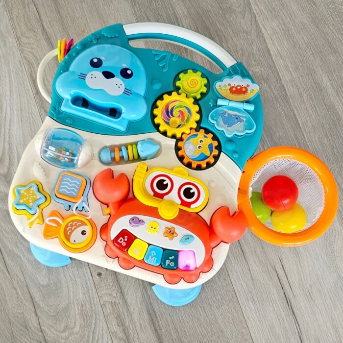 WOOPIE BABY Pchacz Chodzik Stolik Edukacyjny Hulajnoga Jeździk 4w1 - obrazek 4