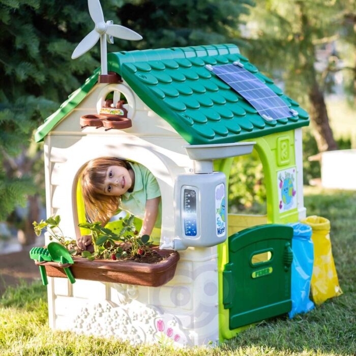 FEBER Domek ogrodowy Eco Karmnik Segregacja Odpadów Imitacja Panelu Słonecznego - obrazek 12