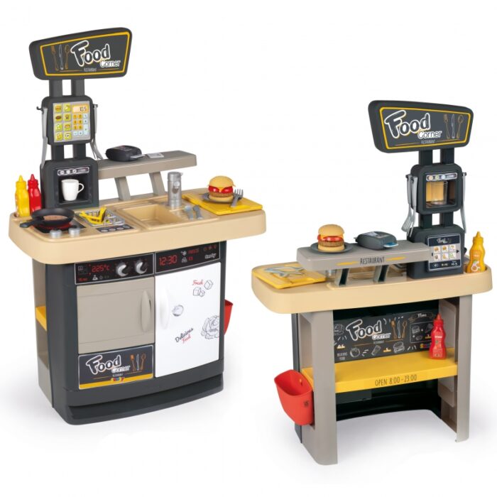 SMOBY Restauracja Bar dla Dzieci 2w1 Kuchnia Jadalnia Akcesoria - obrazek 4
