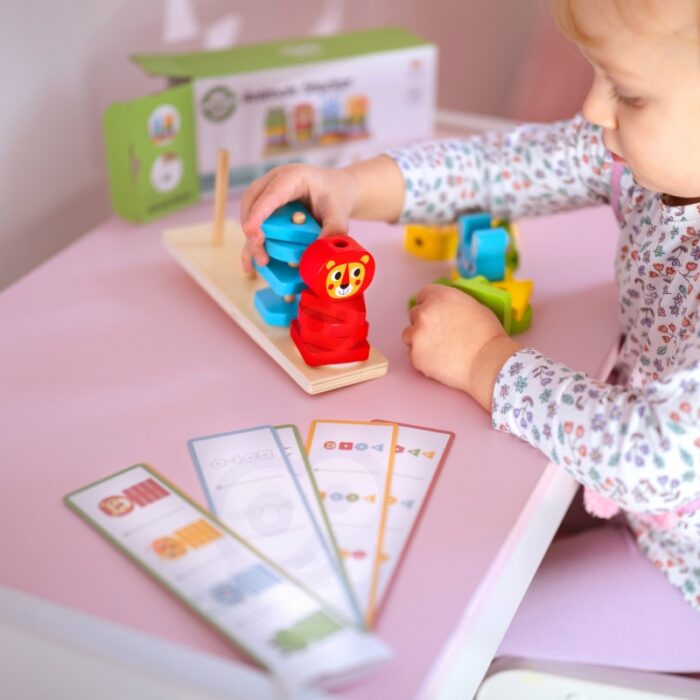 WOOPIE GREEN Układanka Montessori Piramidka Zwierzątka 27 el. FSC - obrazek 6