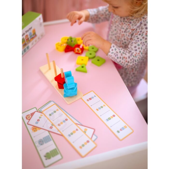 WOOPIE GREEN Układanka Montessori Piramidka Zwierzątka 27 el. FSC - obrazek 7
