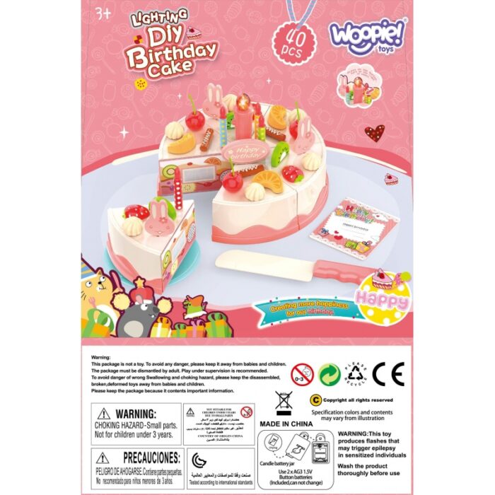WOOPIE Tort Urodzinowy do Krojenia Świeczki Owoce 40 el. - obrazek 10