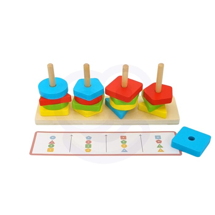 WOOPIE GREEN Układanka Montessori Piramidka Zwierzątka 27 el. FSC - obrazek 13